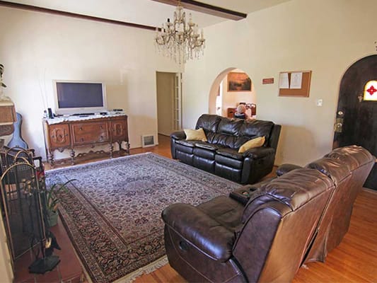 Cozy living area in a residential care facility