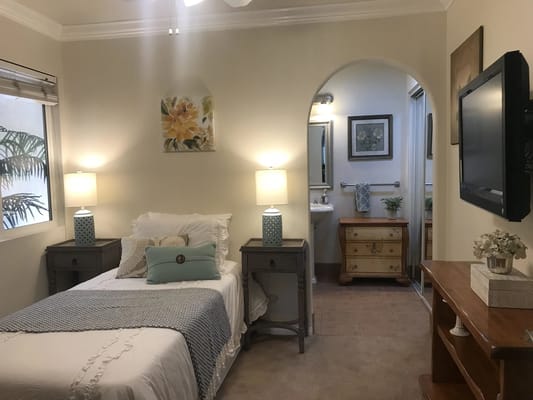 Cozy private resident room with modern decor