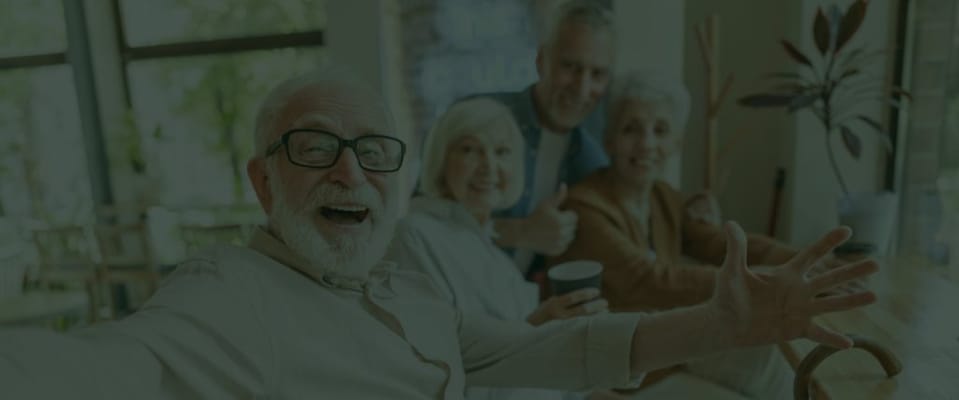 Residents enjoying a social moment in a common area