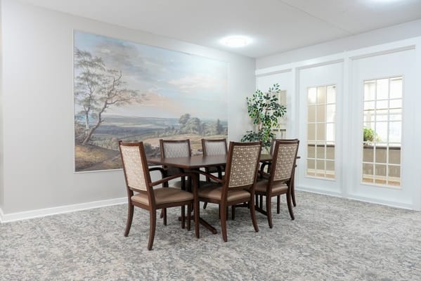 Interior room with dining table and chairs
