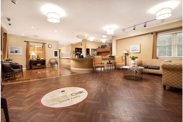 Interior view of a cozy common area in the facility