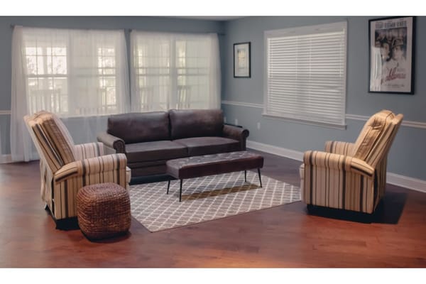 Cozy common area with seating and natural light