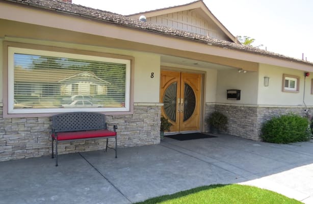 Front entrance of a senior living facility