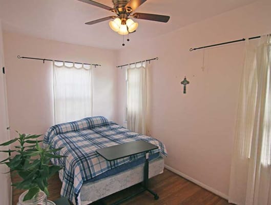 Cozy interior of a private resident room