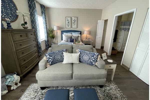 Cozy interior of a private resident room with decor