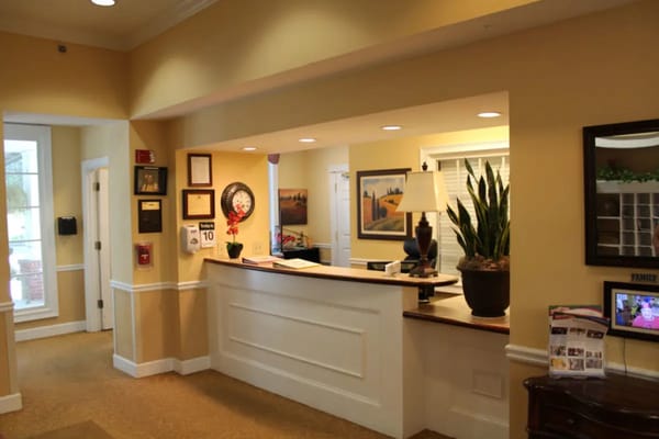 Interior view of a welcoming reception area