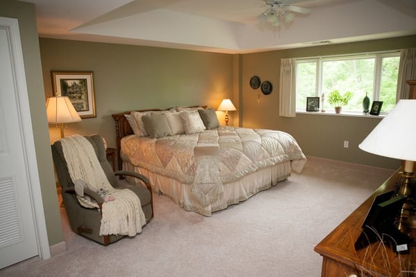 Cozy bedroom in a senior living facility