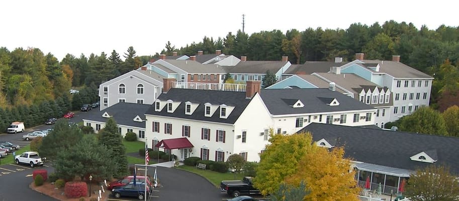 Aerial view of Schooner Estates Senior Living facility