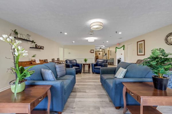 Common area with comfortable seating and decor