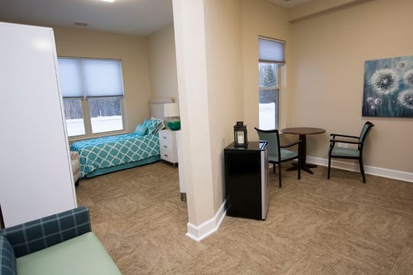 Interior view of a resident room with furniture