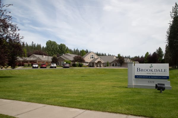 Exterior view of Brookdale facility with signage
