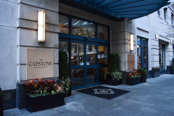 Exterior view of the Capstone building entrance