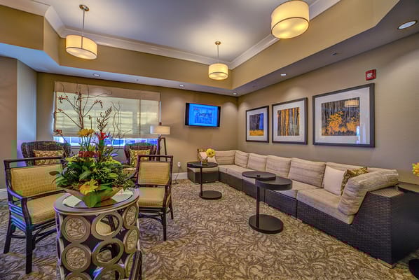 Interior common area with seating and decorations