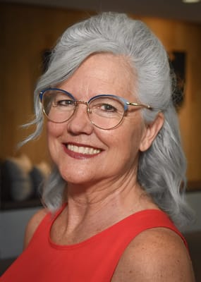 Resident smiling in a common area