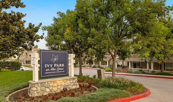 Facility sign at Ivy Park at Alta Loma entrance