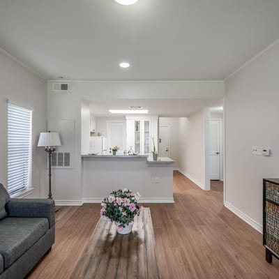 Interior view of a clean, modern living space