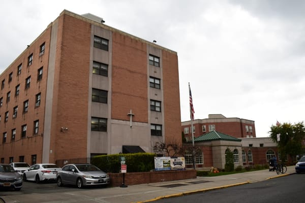 Exterior view of a senior living facility building