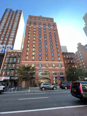 Front exterior of a senior living facility building