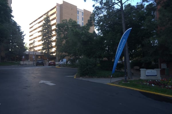 Entrance and exterior of Brookdale Tamarac Square