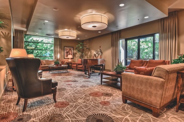 Common area with comfortable seating and natural light