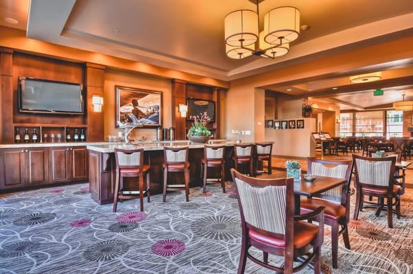 Interior view of a cozy lounge area in the facility