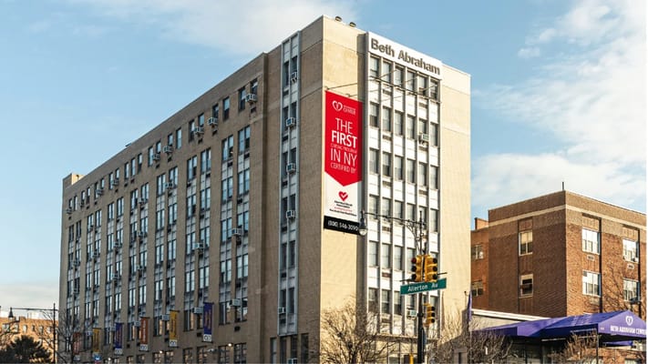 Exterior view of the Beth Abraham nursing home building