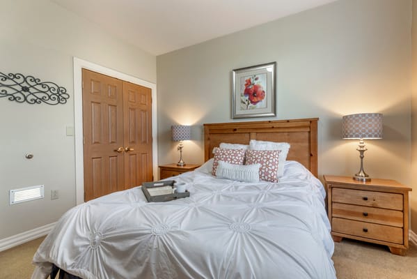 Cozy private resident room with warm lighting