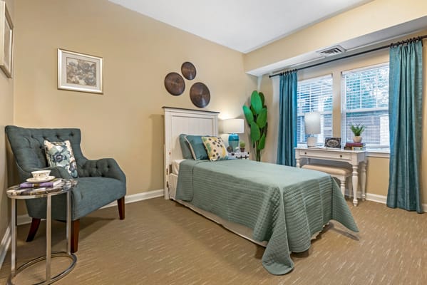 Cozy and inviting resident room with natural light