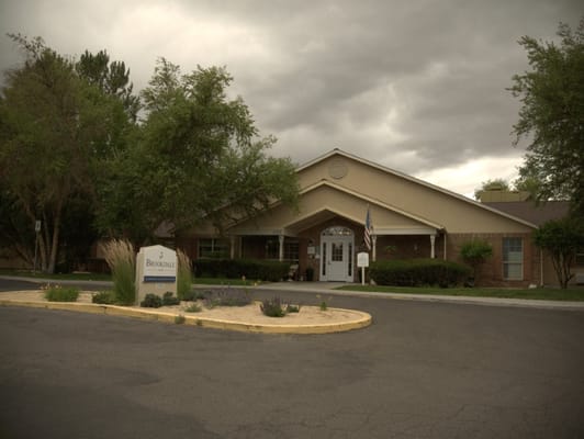 Exterior view of Brookdale Reno facility entrance