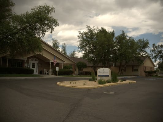 Exterior view of Brookdale Reno facility with signage