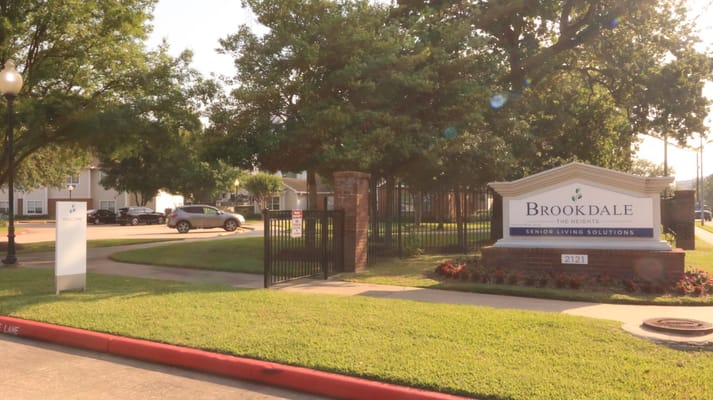 Exterior view of Brookdale The Heights entrance