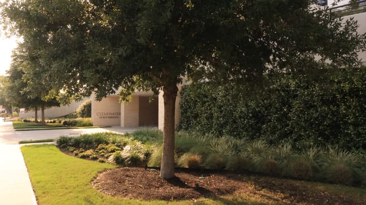 Exterior view of Clearwater at The Heights with landscaping