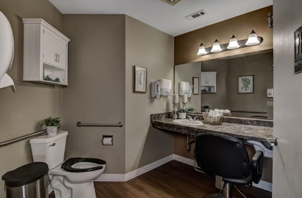 Clean and accessible bathroom facility