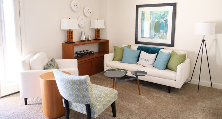 Cozy common area with seating and decor