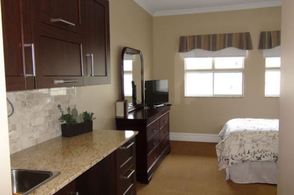 Interior view of a private resident room