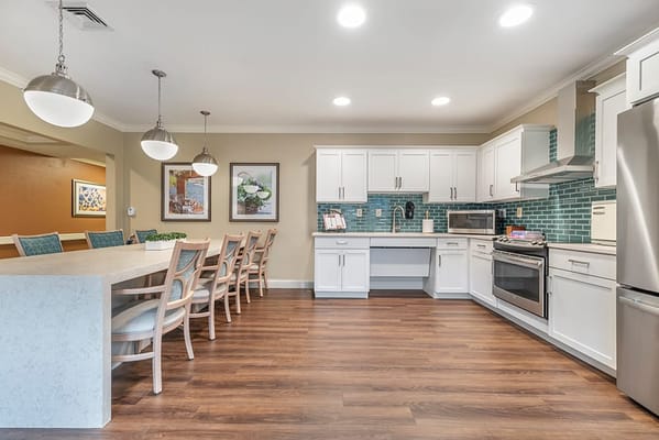 Bright interior of the facility's dining area