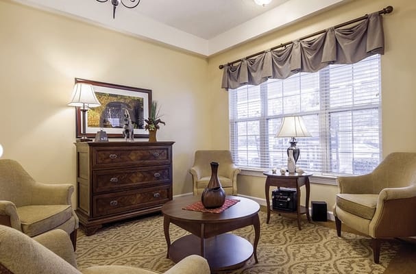 Cozy common area with comfortable seating and decor