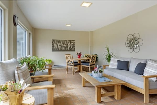 Common area with seating and plants