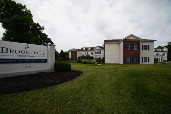 Exterior view of Brookdale Finnetown senior living facility