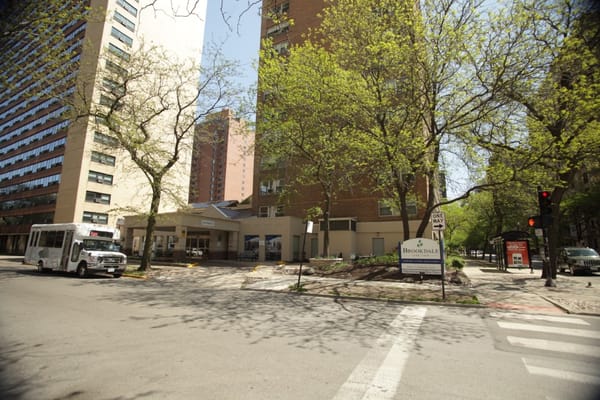 Exterior view of Brookdale Lake View with surrounding trees