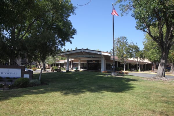 Exterior view of Brookdale San Jose with landscaping