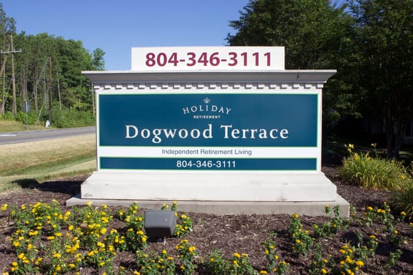 Sign for Dogwood Terrace retirement community