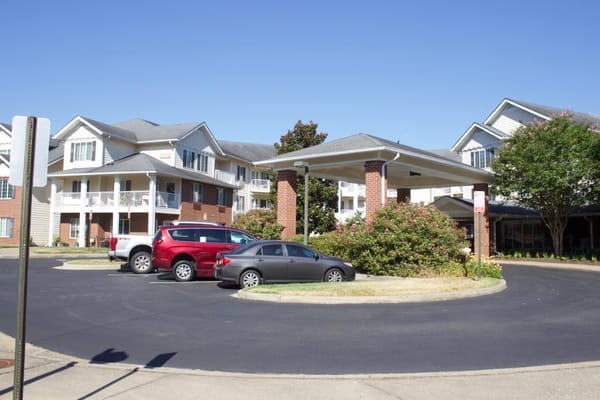 Exterior view of Dogwood Terrace with parking area