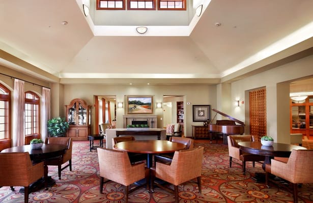 Spacious common area with seating and decor