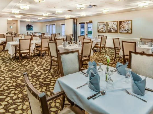 Elegant dining room set for meals