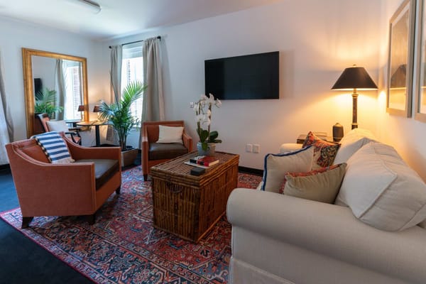 Cozy common area with comfortable seating and decor