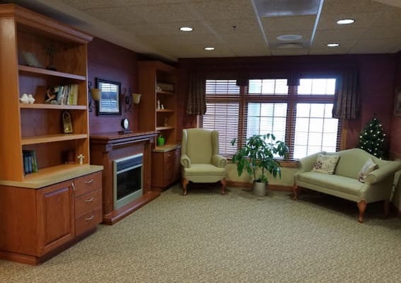 Cozy common area with seating and decor