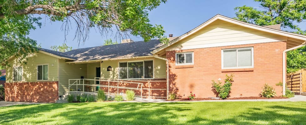 Exterior view of the memory care facility building