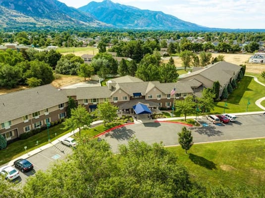 Aerial view of the Auberge at North Ogden facility