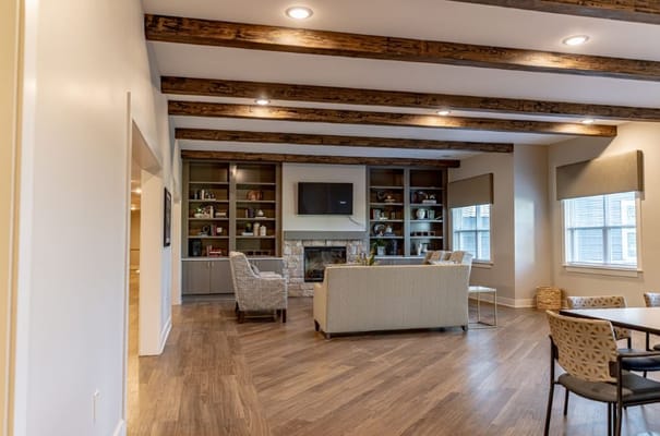 Bright interior lounge area with comfortable seating